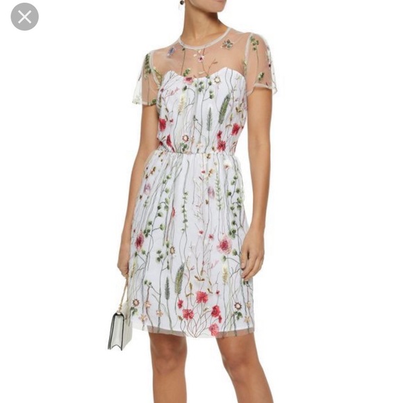 Walter Baker Dresses & Skirts - NWT Drew White sheer Embroidered Floral  dress
